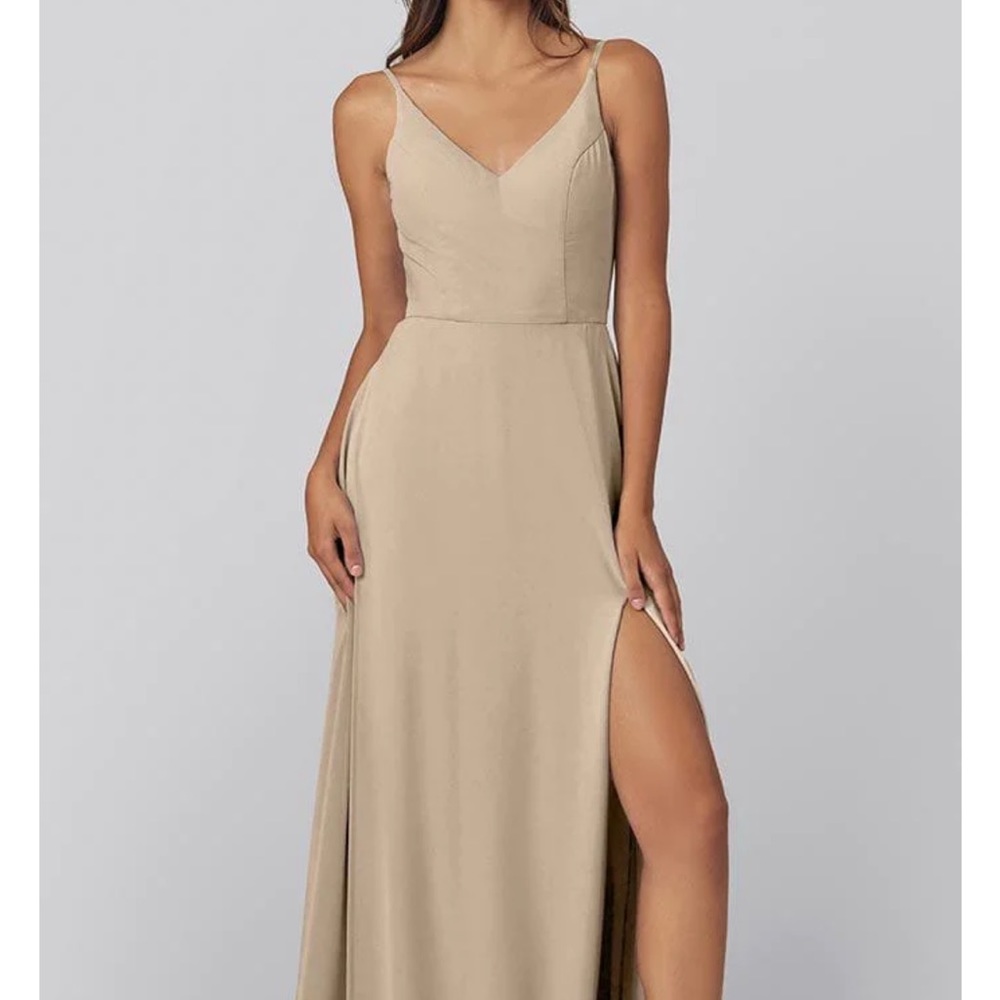 Kennedy blue bridesmaid dress kimmy style color Latte